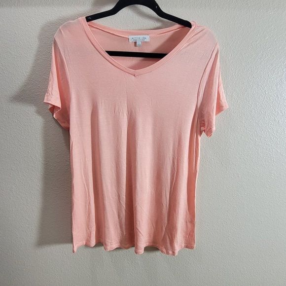 Active USA Peach soft short sleeved top - Picture 4 of 5